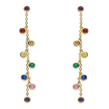 Load image into Gallery viewer, Gold Vermeil Colourful Drop Earrings