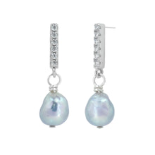 Load image into Gallery viewer, Sterling Silver Baroque Akoya Drop Earrings