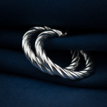 Load image into Gallery viewer, Sterling Silver Twist Hoop