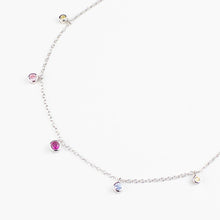 Load image into Gallery viewer, Five Colour Cubic Zirconia Necklace