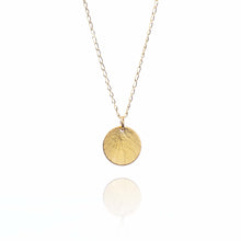 Load image into Gallery viewer, Pearl Coin and Etched Circle Pendant Necklace