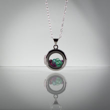 Load image into Gallery viewer, Rubies and Emerald Locket Necklace