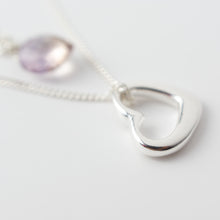 Load image into Gallery viewer, Multiway Hanging Heart and Heart Carved Ametrine