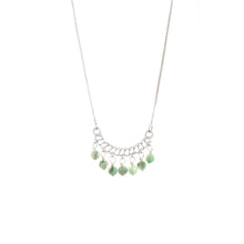 Load image into Gallery viewer, Curved Pendant and Natural Emerald Necklace