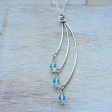 Load image into Gallery viewer, Tiered Three-Bar and Sky Blue Topaz