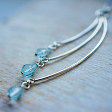 Load image into Gallery viewer, Tiered Three-Bar and Sky Blue Topaz