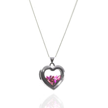 Load image into Gallery viewer, Rubies Heart Locket Necklace