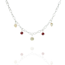 Load image into Gallery viewer, Keshi Pearls and Garnet Necklace