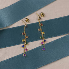 Load image into Gallery viewer, Gold Vermeil Colourful Drop Earrings
