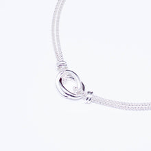 Load image into Gallery viewer, Sterling Silver Entwined Knot on Double Chain Necklace
