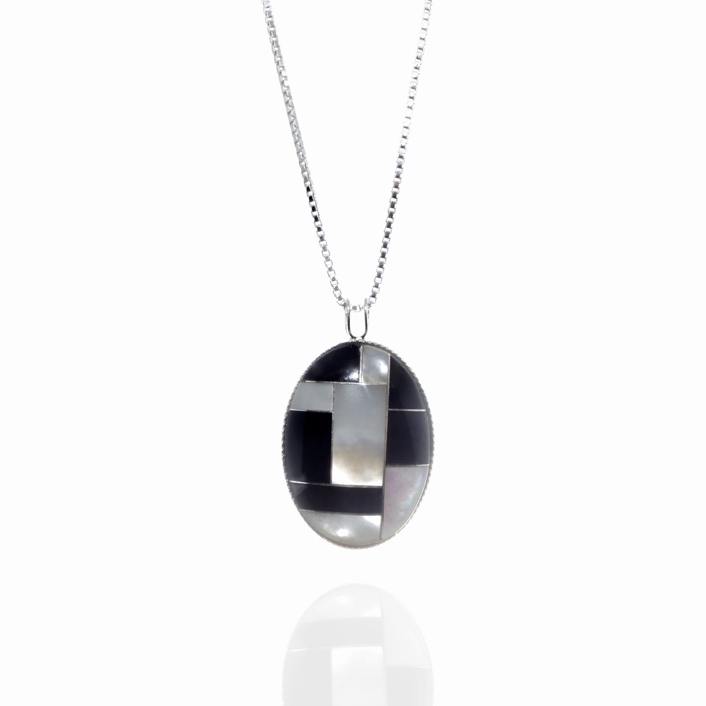 Black Onyx Mosaic Necklace