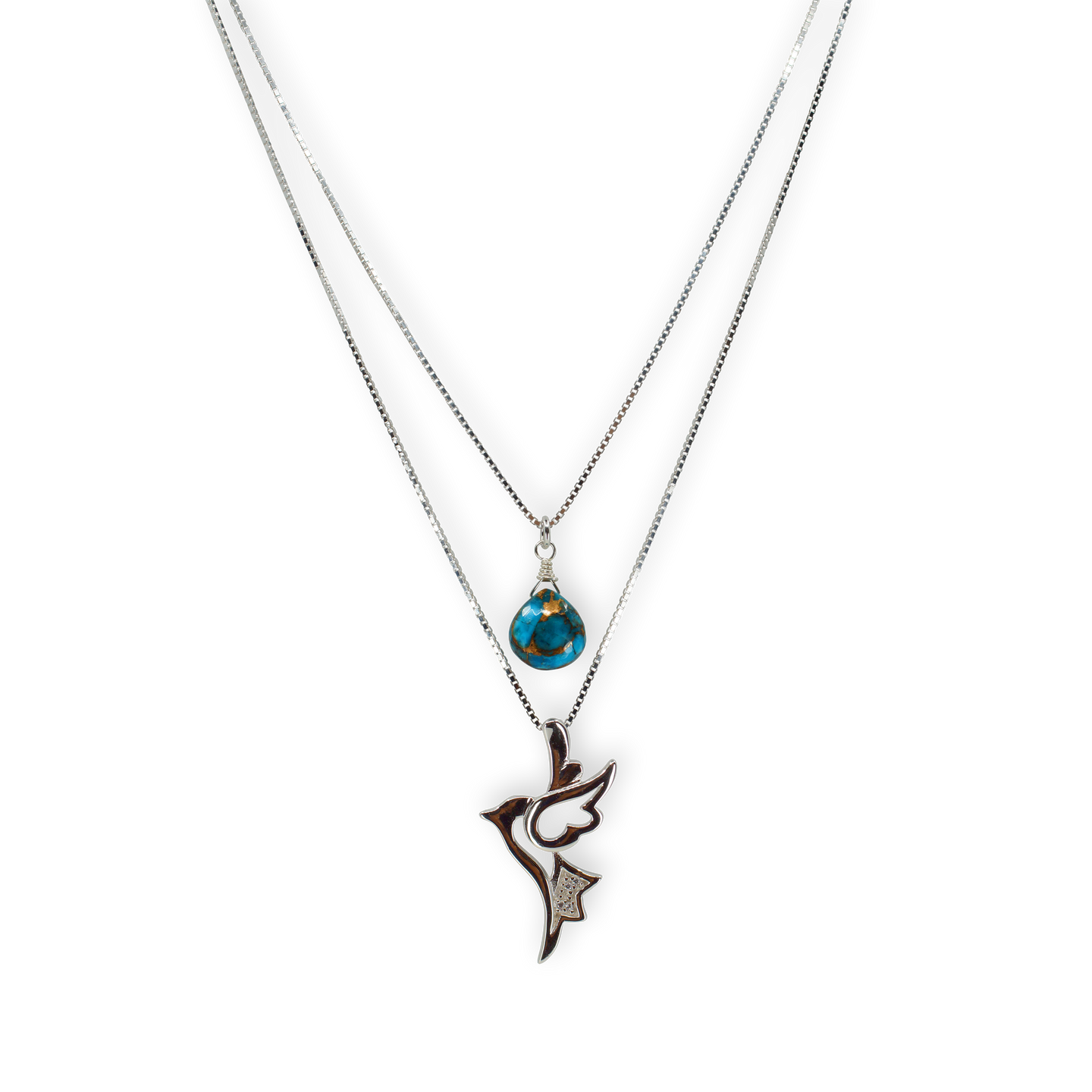 Multiway Turquoise and Dove Necklace