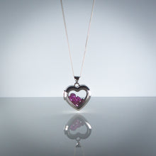 Load image into Gallery viewer, Rubies Heart Locket Necklace
