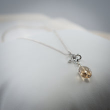 Load image into Gallery viewer, Champagne Citrine and Ribbon Pendant Necklace
