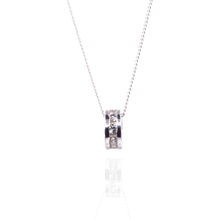 Load image into Gallery viewer, Blue Baroque Akoya Pearl and Cubic Zirconia Pendant Necklace
