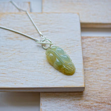 Load image into Gallery viewer, Carved Jade T-bar Necklace
