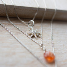 Load image into Gallery viewer, Star Crescent and Sunstone Necklace
