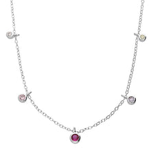 Load image into Gallery viewer, Five Colour Cubic Zirconia Necklace
