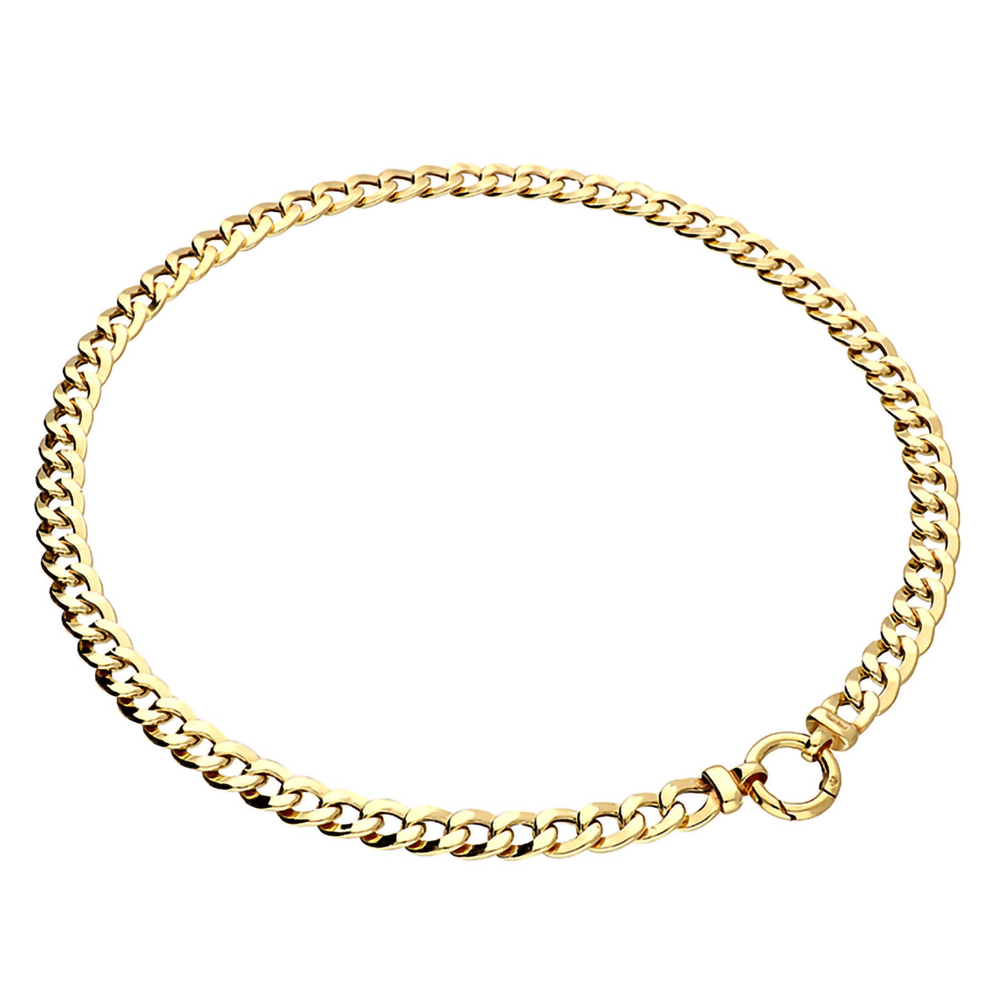 Thick Curb Gold Vermeil Necklace