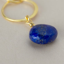 Load image into Gallery viewer, Double Circle and Lapis Lazuli Vermeil Necklace
