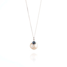 Load image into Gallery viewer, Pearl and London Blue Topaz Necklace
