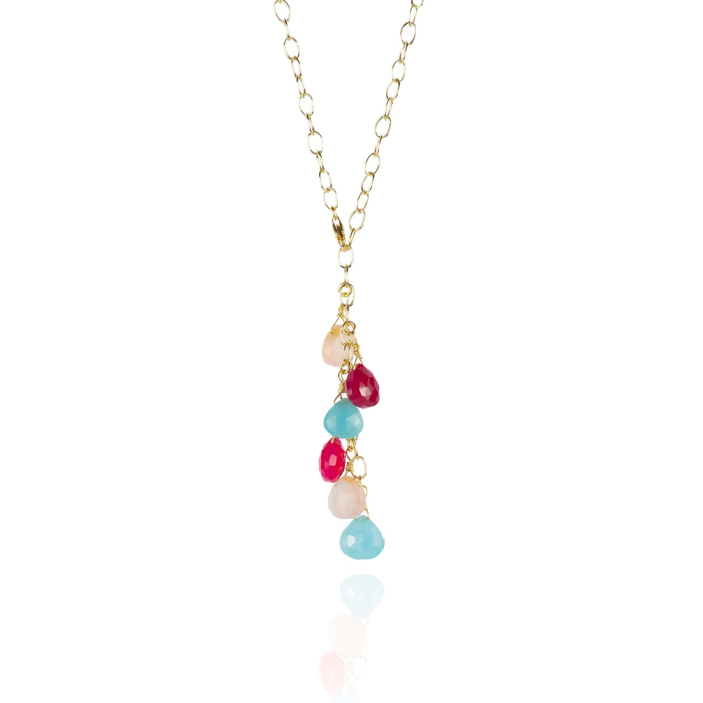 Multicolour Chalcedony Vermeil Necklace